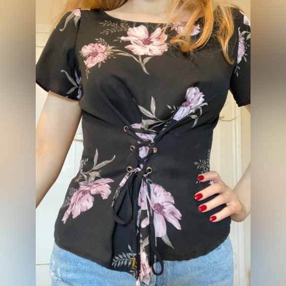 Floral corset blouse - Picture 1 of 2